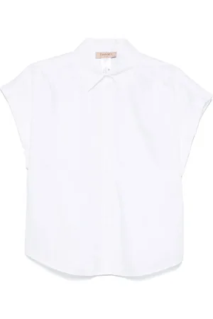 Twin-Set Femme, Blouses et Chemises, Blanc, Taille: 34 FR Chemise Blanche Optique Élégante