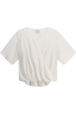 8PM Femme, Blouses et Chemises, Blanc, Taille: 40 FR Chemisier Blanc en Soie Manches Courtes
