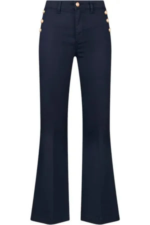 Liu Jo Femme, Pantalons, Bleu, Taille: W30 Pantalon Mode en Mélange Coton Stretch