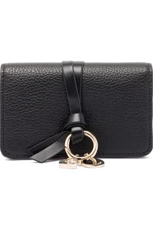 Chloé Femme, Accessoires, Noir, Taille: ONE Size Portefeuille Noir Alphabet Design Trifold