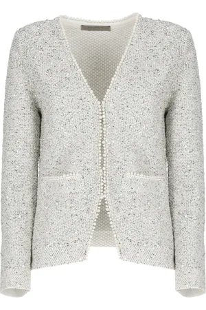 D.EXTERIOR Femme, Vestes, Gris, Taille: 42 FR Blazer à sequins gris