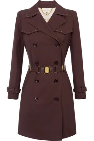Elisabetta Franchi Femme, Robes, Brun, Taille: 40 FR Veste ceinturée avec style