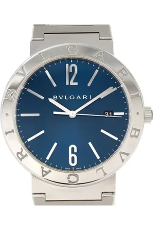 Bvlgari Homme, Pre-owned, Bleu, Taille: ONE Size Pre-owned Acier inoxydable montres