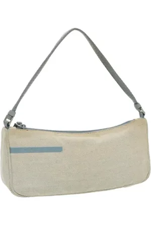 Prada Femme, Pre-owned, Blanc, Taille: ONE Size Pre-owned Toile trousses-de-toilette