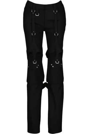 OFF-WHITE Femme, Pantalons, Noir, Taille: 36 FR Pantalon cargo en laine design classique