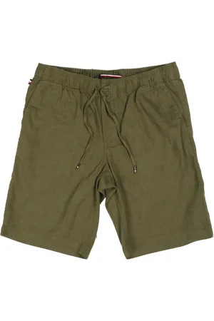 Tommy Hilfiger Homme, Shorts, Vert, Taille: W30 Short Bermuda en Lin Style Cordon