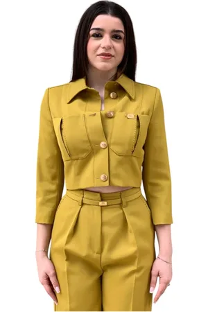 Elisabetta Franchi Femme, Vestes, Brun, Taille: 38 FR Veste Élégante pour Femmes