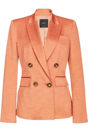 Pinko Femme, Vestes, Brun, Taille: 38 FR Tissu Extérieur Élégant avec Doublure