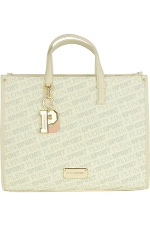 Philipp Plein Femme, Sacs, Blanc, Taille: ONE Size Sac de shopping blanc avec bandoulière