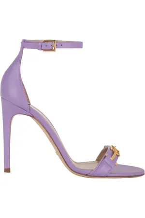Elisabetta Franchi Femme, Chaussures, Violet, Taille: 39 EU Sandales en Cuir