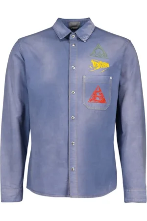 Dior Homme, Chemises, Bleu, Taille: L Chemise en Denim Bleu Classique