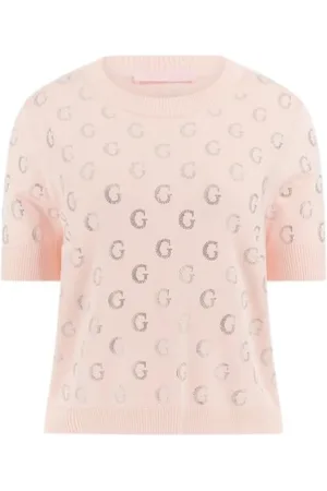 Guess Femme, Pulls, Rose, Taille: 42 FR Pull Jasmine Rose Clair