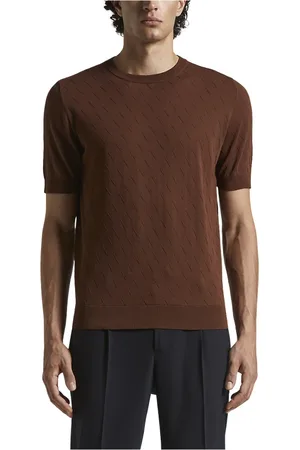 PESERICO SIGN Homme, Pulls, Brun, Taille: S T-shirt en coton pur
