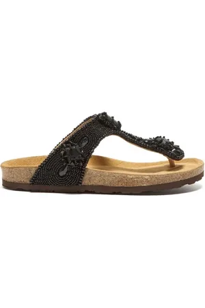 Maliparmi Femme, Chaussures, Noir, Taille: 41 EU Glamour Noir Perles de verre Broderie Chaussures