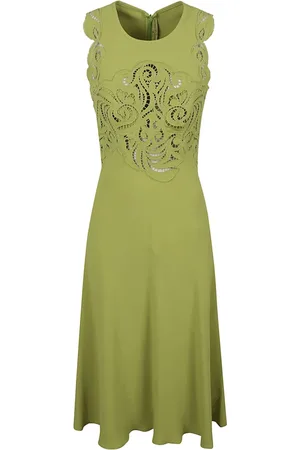 ERMANNO SCERVINO Femme, Robes, Vert, Taille: 36 FR Robe Midi