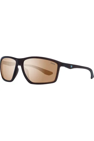 BMW Homme, Accessoires, Brun, Taille: ONE Size Lunettes de Soleil Homme Marron Monture Rectangulaire