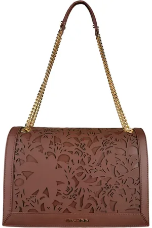 BALDININI Femme, Sacs, Brun, Taille: ONE Size Sac Bandoulière en Cuir Floral