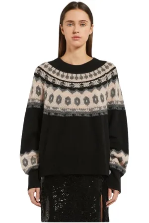 MARELLA Femme, Pulls, Multicolore, Taille: 42 FR Pull Tricot Élégant