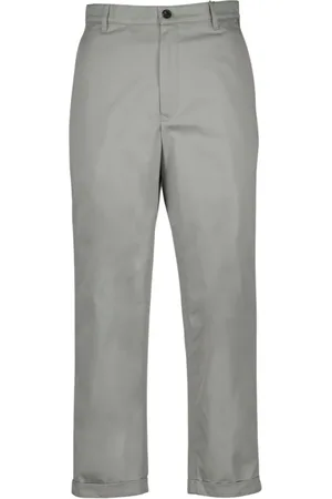 Kenzo Femme, Pantalons, Gris, Taille: 38 FR Pantalon Chino Coupe Carotte