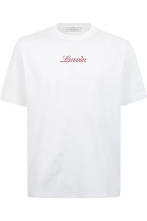 Lanvin Homme, Tops, Blanc, Taille: L T-shirt en coton brodé