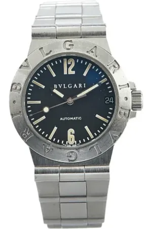Bvlgari Femme, Pre-owned, Noir, Taille: ONE Size Pre-owned Acier inoxydable montres