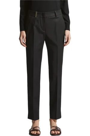 PESERICO SIGN Femme, Pantalons, Noir, Taille: 32 FR Pantalon compact en viscose de coton