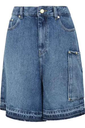 Ganni Femme, Shorts, Bleu, Taille: W27 Shorts cargo en denim avec fermeture éclair
