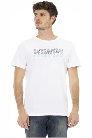 Bikkembergs Homme, Tops, Blanc, Taille: XL T-shirt Homme en Coton Blanc