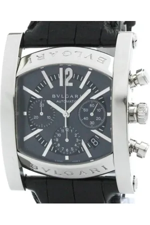 Bvlgari Homme, Pre-owned, Gris, Taille: ONE Size Pre-owned Acier inoxydable montres