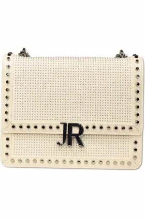 John Richmond Femme, Sacs, Blanc, Taille: ONE Size Sac à Bandoulière Blanc/Or Collection Printemps/Été