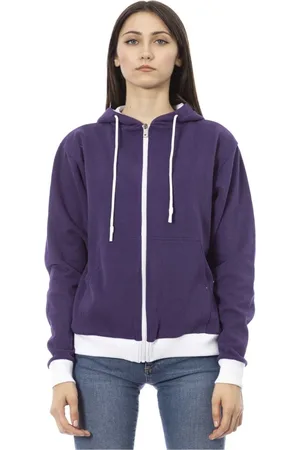 BALDININI Femme, Sweatshirts et sweats à capuche, Violet, Taille: 44 FR Sweat à capuche tendance en style bicolore