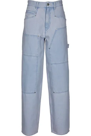 Isabel Marant Femme, Jeans, Bleu, Taille: 38 FR Jean Large Bleu avec Clous