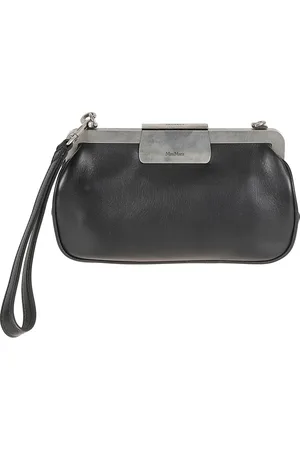 Max Mara Femme, Sacs, Noir, Taille: ONE Size Pochette en cuir extra-petite