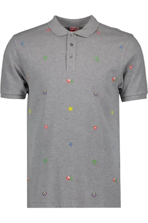 Kenzo Homme, Tops, Gris, Taille: S Polo Classique Pixel