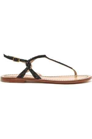 Maliparmi Femme, Chaussures, Noir, Taille: 40 EU Sandale noire à perles