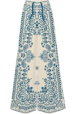 MC2 SAINT BARTH Femme, Pantalons, Bleu, Taille: 36/38 FR Pantalon Ikaria Bleu Style Estival