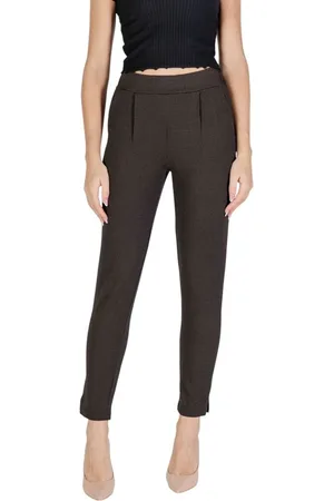 Ichi Femme, Pantalons, Brun, Taille: 42 FR Jean & Pantalon en Polyester Marron