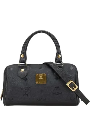 MCM Femme, Pre-owned, Noir, Taille: ONE Size Pre-owned Toile sacs-main