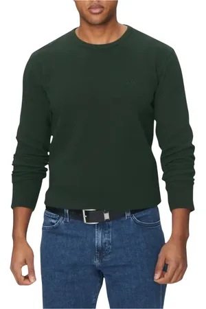 HUGO BOSS Homme, Tops, Vert, Taille: S Pull Col Rond Vert Tempesto