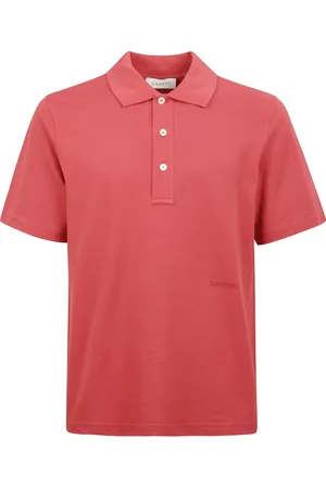Lanvin Homme, Tops, Rouge, Taille: M Polo en coton à manches courtes