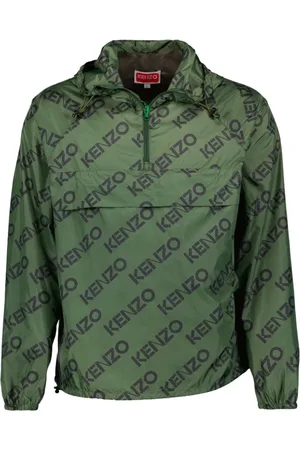 Kenzo Homme, Vestes, Vert, Taille: M Veste coupe-vent avec logo monogramme