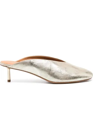 FORTE FORTE Femme, Chaussures, Gris, Taille: 38 EU Mules en Cuir Laminé