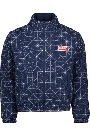 Kenzo Femme, Vestes, Bleu, Taille: 40 FR Doudoune Bleue Sashiko Stitch