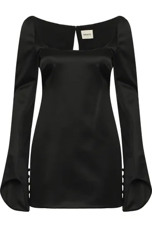 Khaite Femme, Robes, Noir, Taille: 36 FR Robe en satin avec poignets boutonnés