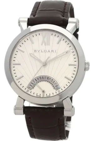 Bvlgari Homme, Pre-owned, Blanc, Taille: ONE Size Pre-owned Acier inoxydable montres