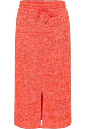 Saint Tropez Femme, Jupes, Rouge, Taille: 40 FR Jupe Élégante Melange avec Taille Élastique