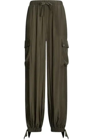 Liu Jo Femme, Pantalons, Vert, Taille: 38 FR Mélange élégant de polyester et viscose