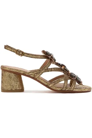 Maliparmi Femme, Chaussures, Jaune, Taille: 41 EU Sandale Magnolia Stones Or Beige