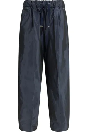 HERNO Femme, Pantalons, Bleu, Taille: 38 FR Pantalon en Nylon avec Taille Ajustable et Poches