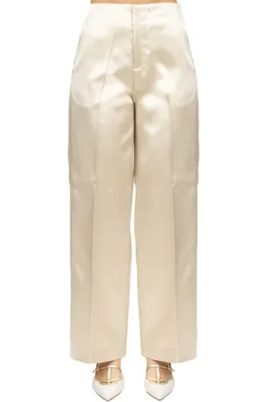 Serafini Femme, Pantalons, Blanc, Taille: 36 FR Pantalon large rose avec poches latérales